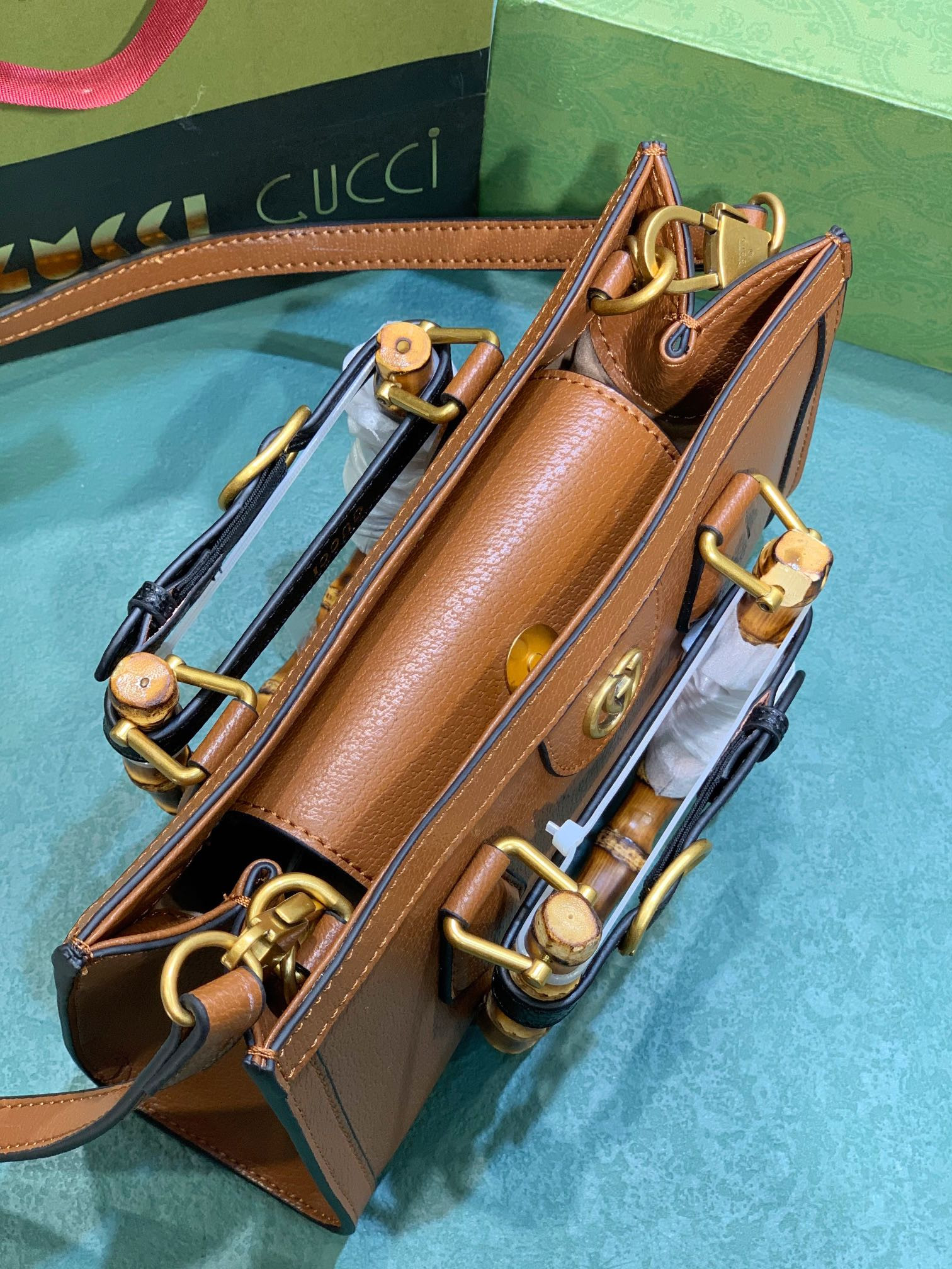 GUCCI DIANA SMALL SHOULDER BAG Brown 25W x 16H x 9D CM