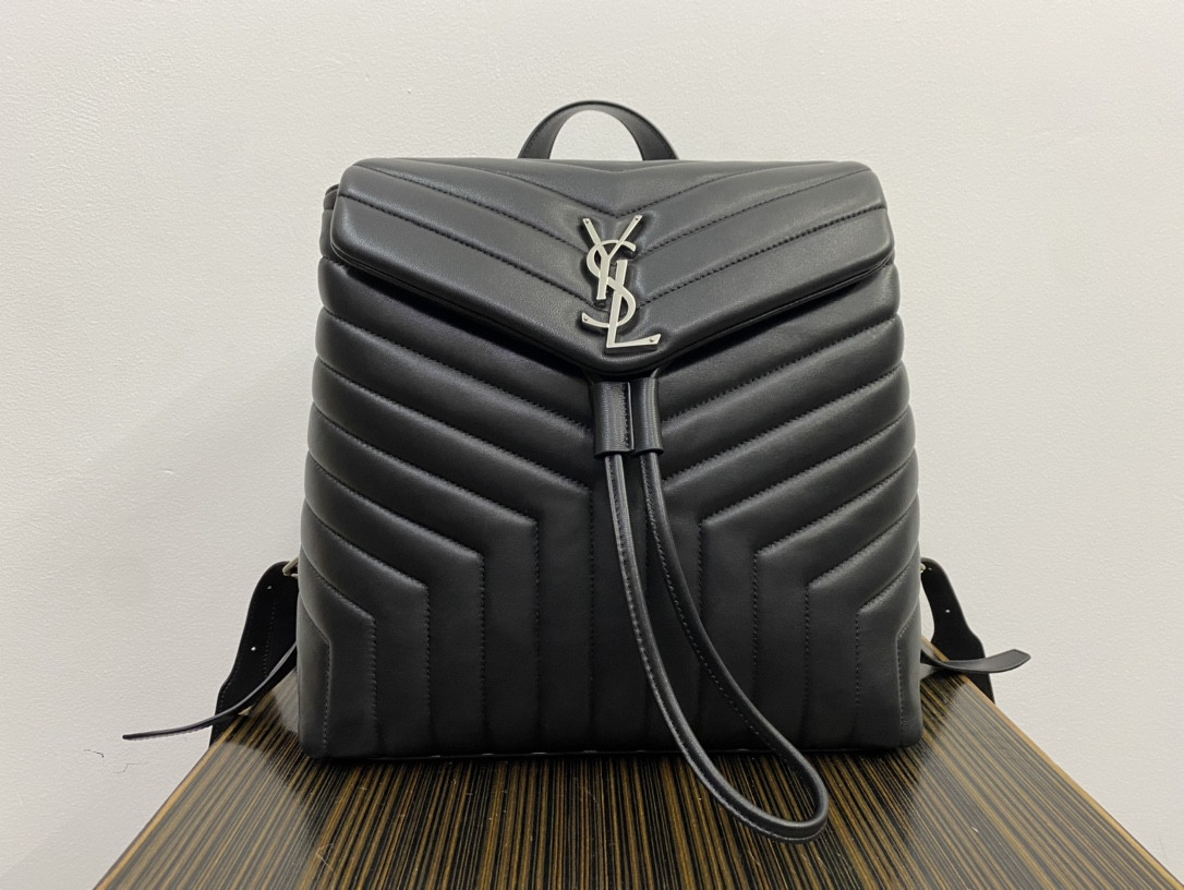 YSL LOULOU BACKPACK BLACK 33x26x13cm
