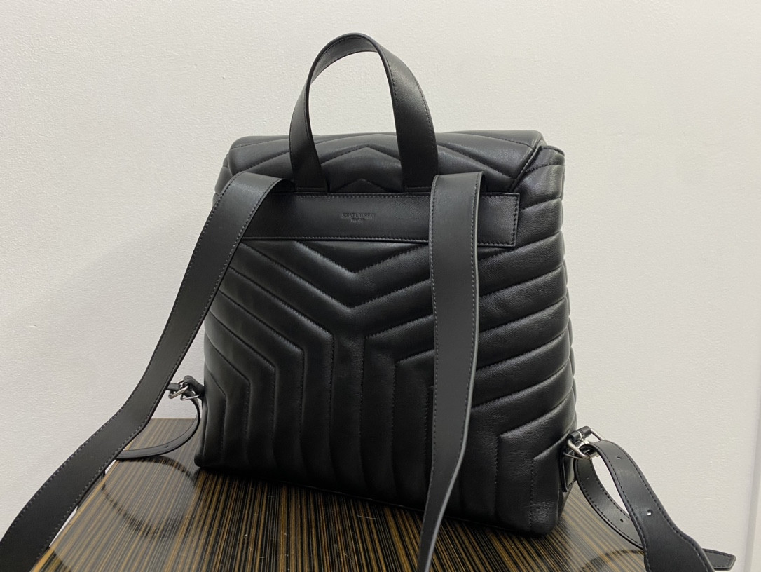 YSL LOULOU BACKPACK BLACK 33x26x13cm