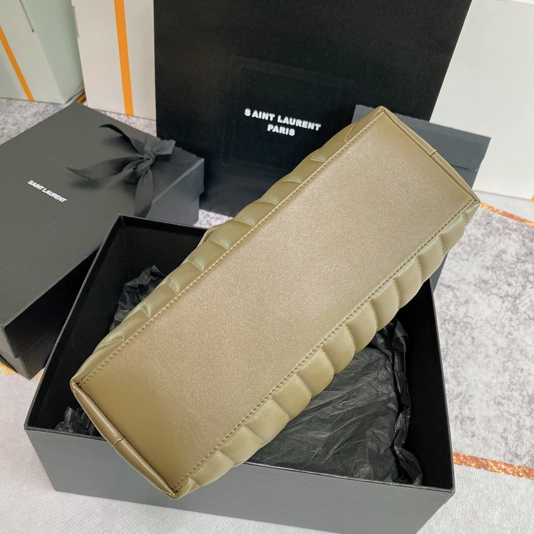 YSL LOULOU MEDIUM IN QUILTED LEATHER 12.5 X 8.6 X 3.5 INCHES