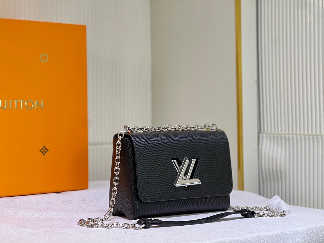 LOUIS VUITTON Twist MM Black 9.1 x 6.7 x 3.7 inches