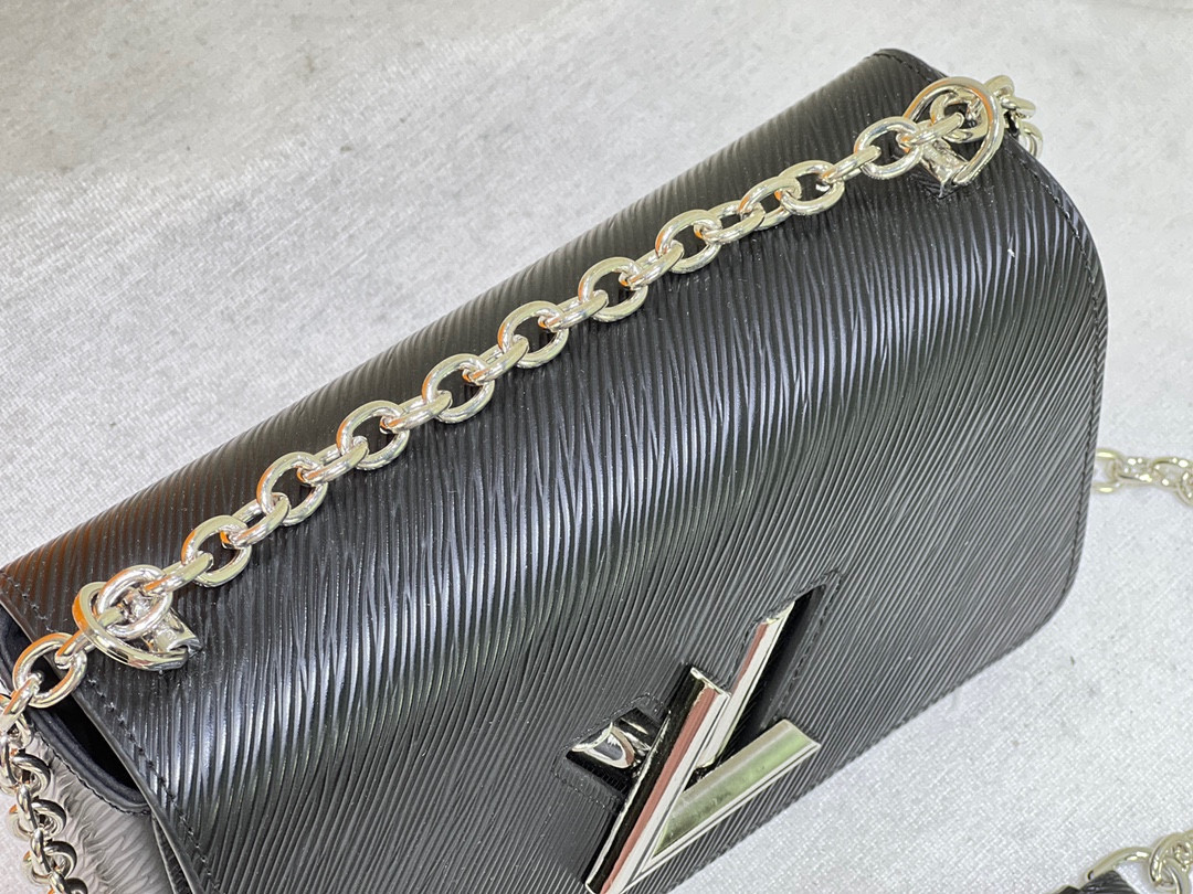 LOUIS VUITTON Twist MM Black 9.1 x 6.7 x 3.7 inches