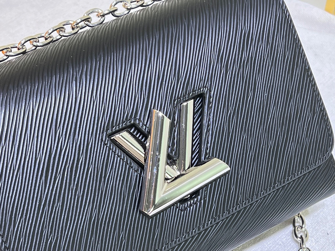LOUIS VUITTON Twist MM Black 9.1 x 6.7 x 3.7 inches
