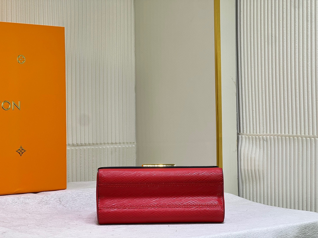 LOUIS VUITTON Twist MM Red 9.1 x 6.7 x 3.7 inches