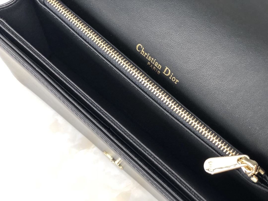 Lady Dior Pouch Black Cannage 8.5 x 4.5 x 1 inches
