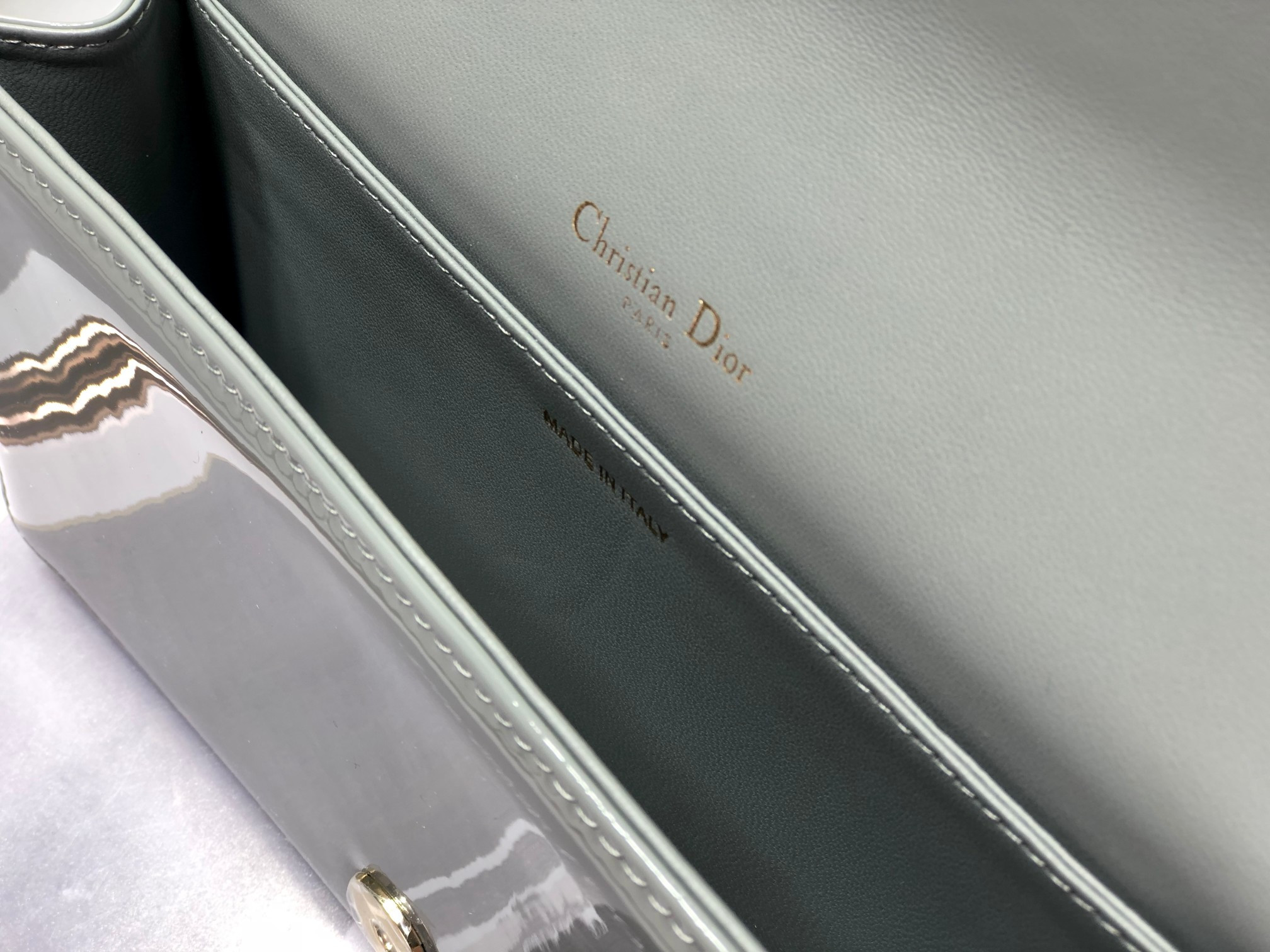 Lady Dior Pouch  Cloud Blue Cannage 8.5 x 4.5 x 1 inches