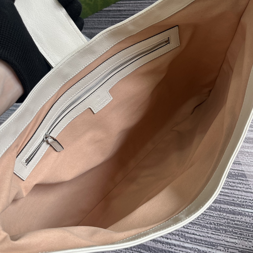 GUCCI APHRODITE LARGE SHOULDER BAG WHITE 18"W x 11.8"H x 0.8"D