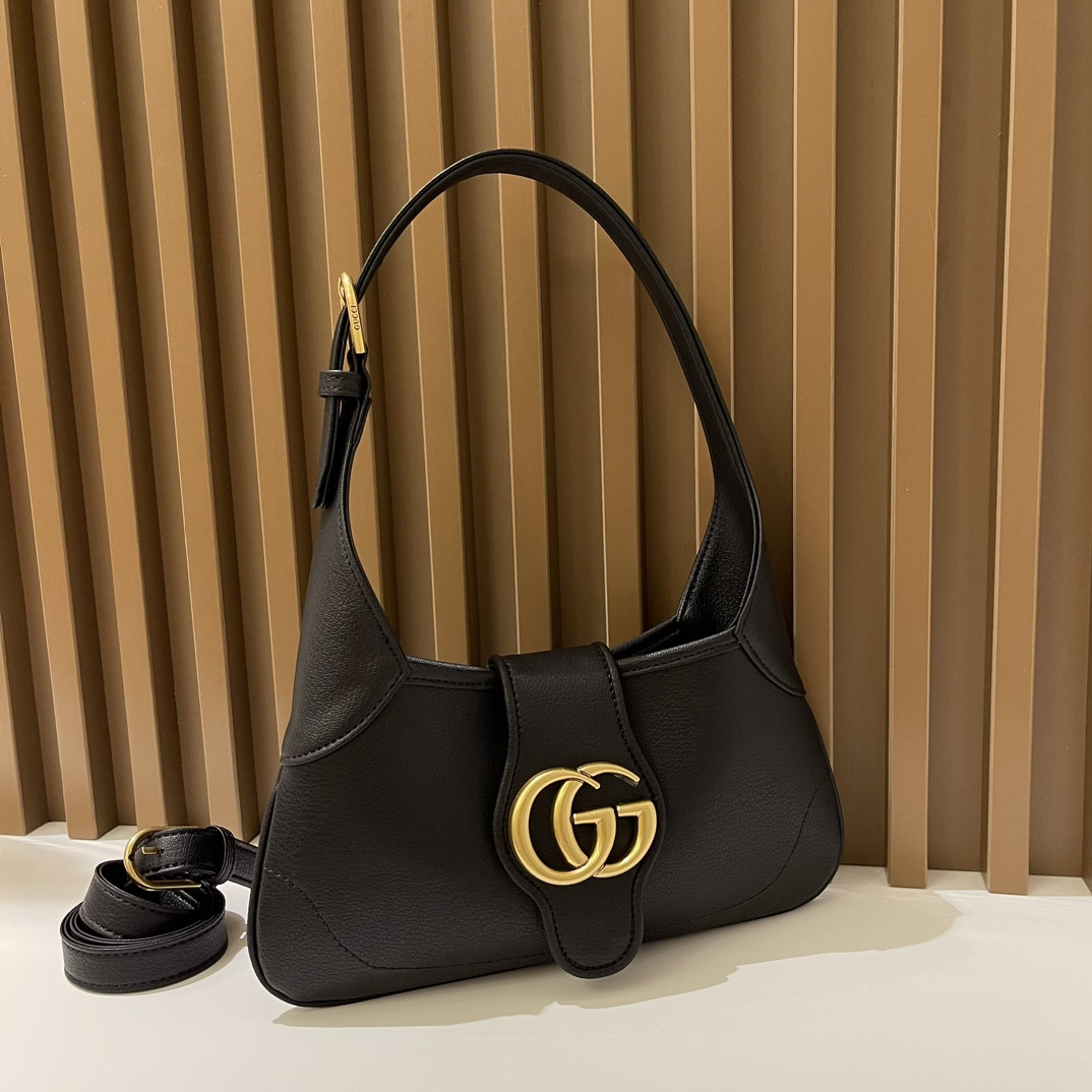 GUCCI APHRODITE SHOULDER BAG BLACK 27 X 13.5 X 2 cm