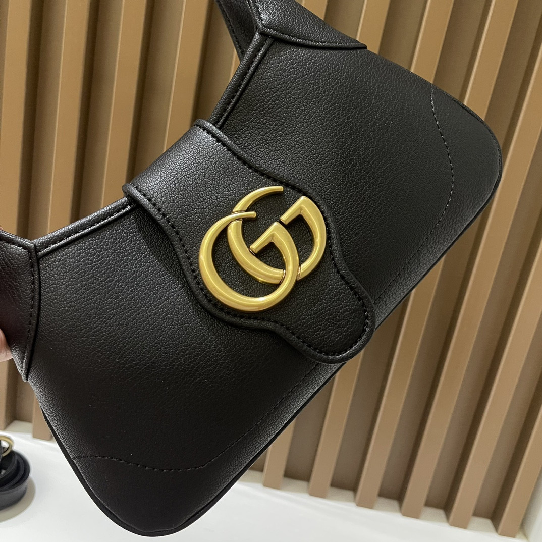 GUCCI APHRODITE SHOULDER BAG BLACK 27 X 13.5 X 2 cm
