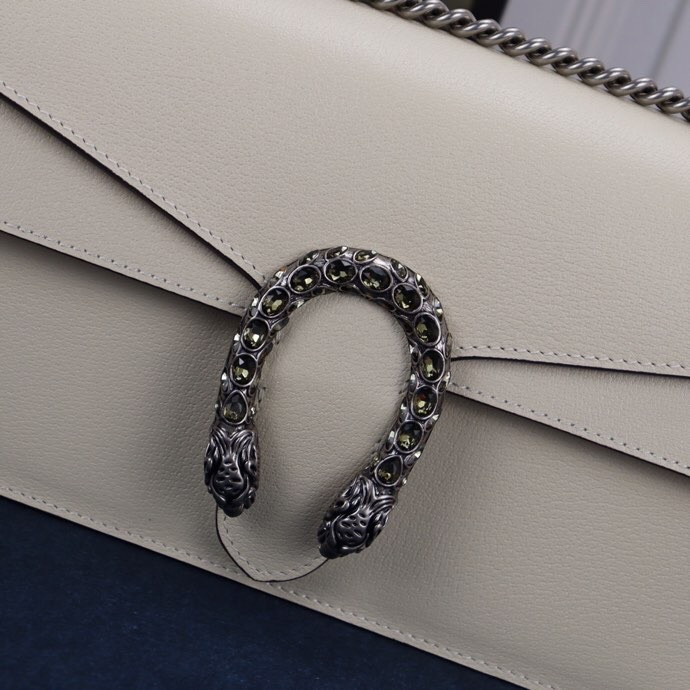 GUCCI DIONYSUS SMALL SHOULDER BAG WHITE 28x18x9cm