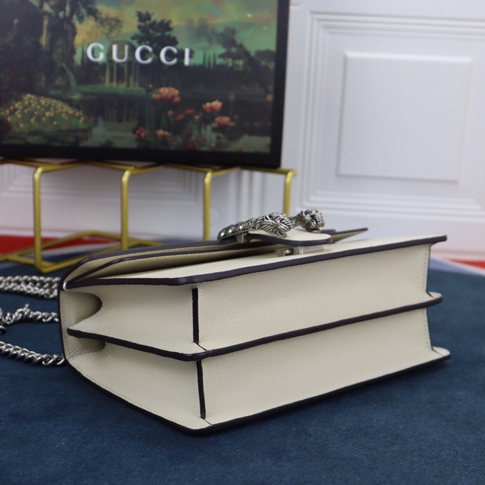 GUCCI DIONYSUS SMALL SHOULDER BAG WHITE 28x18x9cm