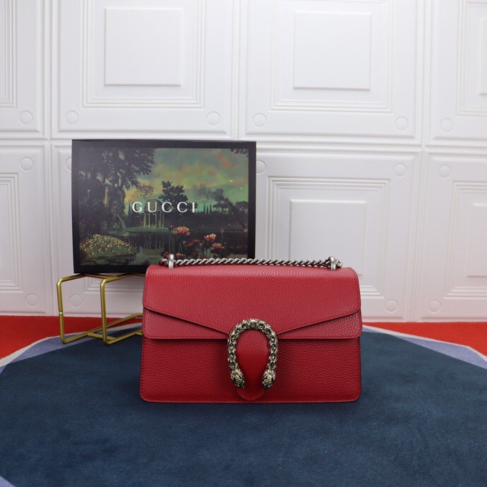GUCCI DIONYSUS SMALL SHOULDER BAG RED 28x18x9cm
