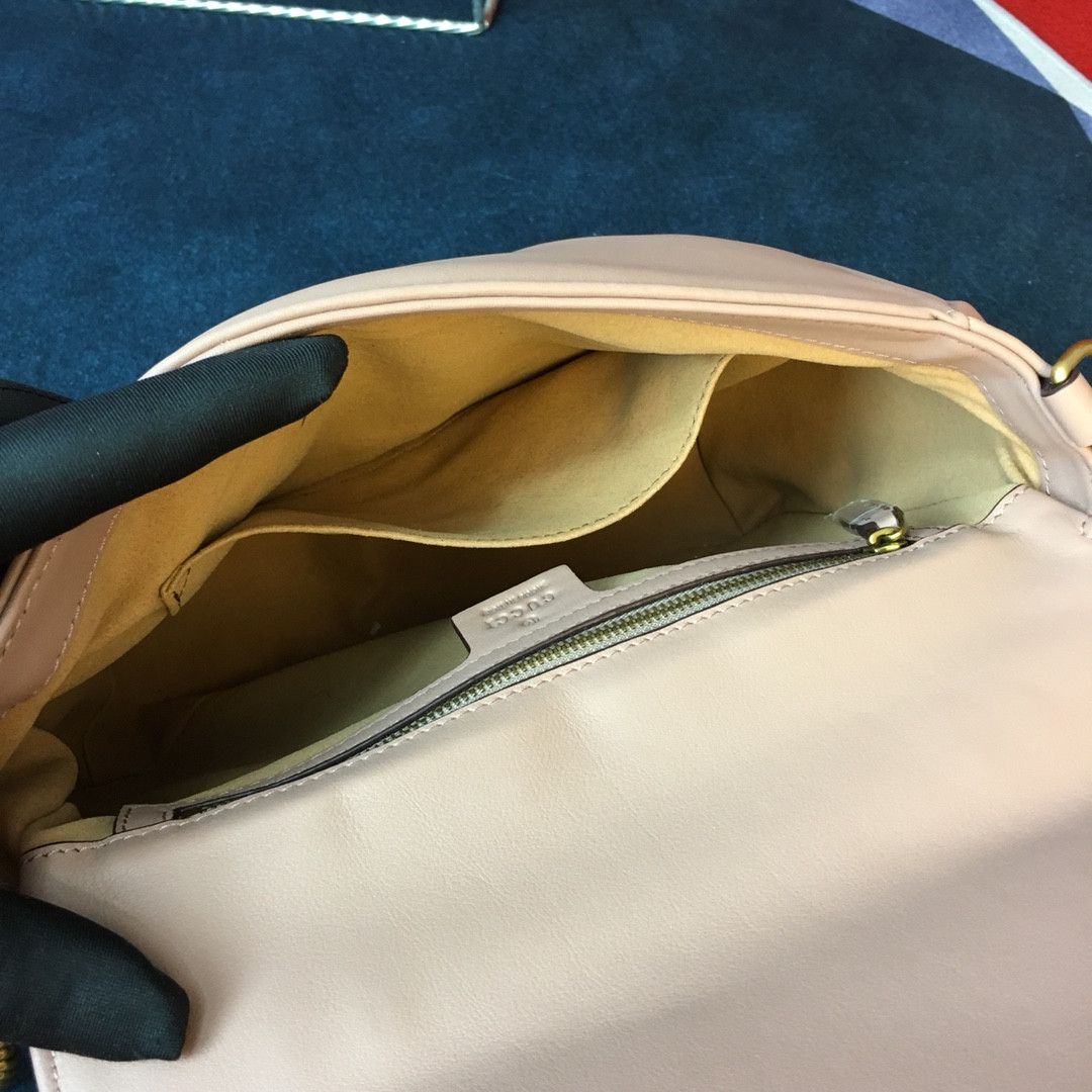 GUCCI GG MARMONT SMALL SHOULDER BAG PINK 10"W x 6"H x 3"D