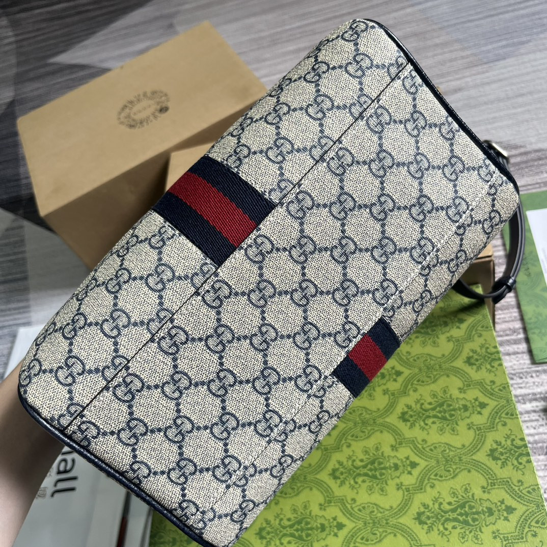 GUCCI OPHIDIA GG MINI TOP HANDLE BAG 8.4"W x 5.5"H x 4.5"D