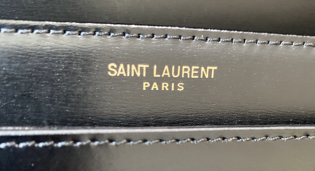 YSL SOLFERINO MEDIUM SATCHEL IN BOX SAINT LAURENT BLACK 9.1 X 6.3 X 2.4 INCHES