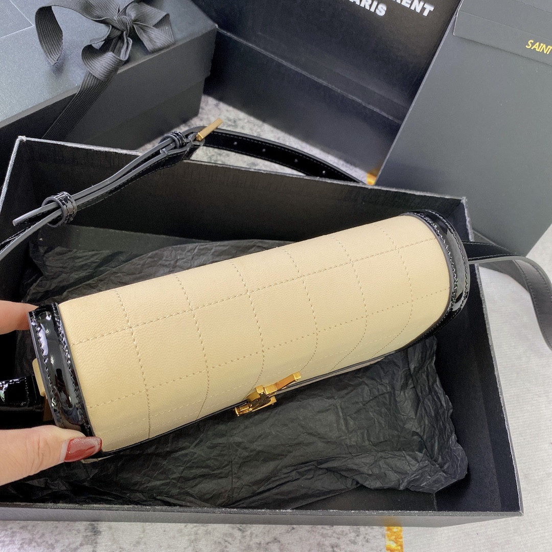 YSL SOLFERINO MEDIUM SATCHEL IN BOX SAINT LAURENT 9.1 X 6.3 X 2.4 INCHES