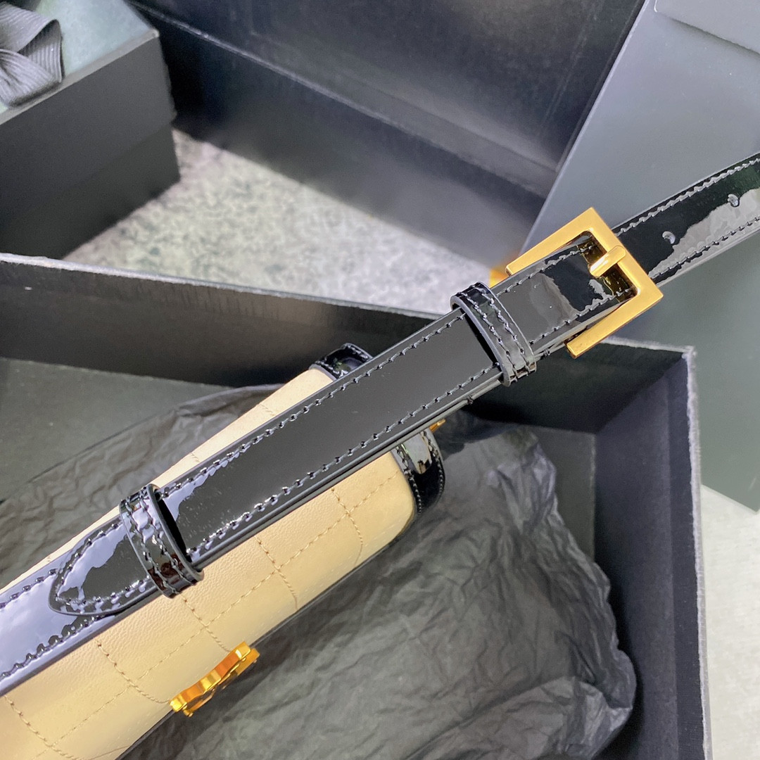 YSL SOLFERINO MEDIUM SATCHEL IN BOX SAINT LAURENT 9.1 X 6.3 X 2.4 INCHES