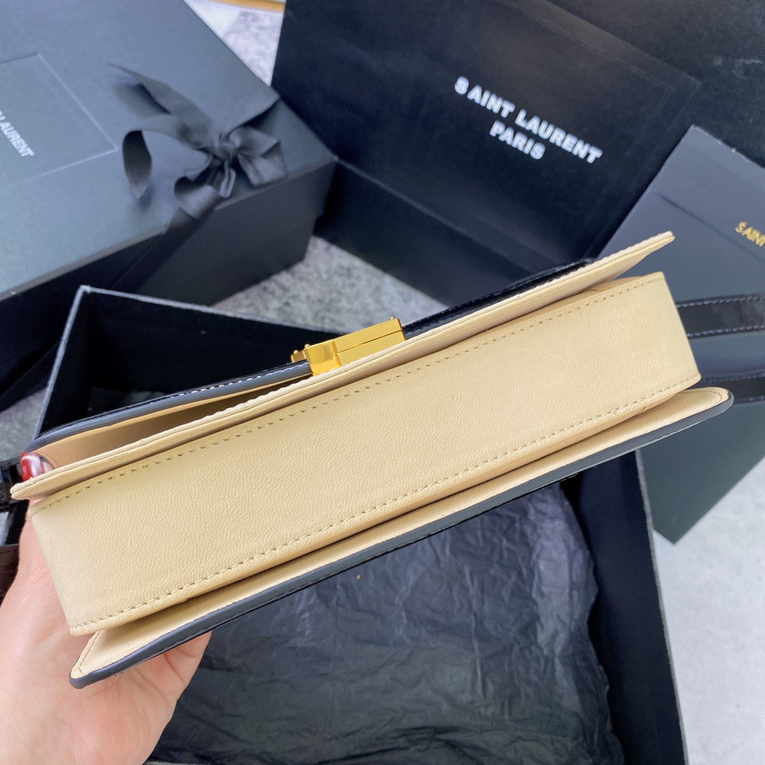 YSL SOLFERINO MEDIUM SATCHEL IN BOX SAINT LAURENT 9.1 X 6.3 X 2.4 INCHES