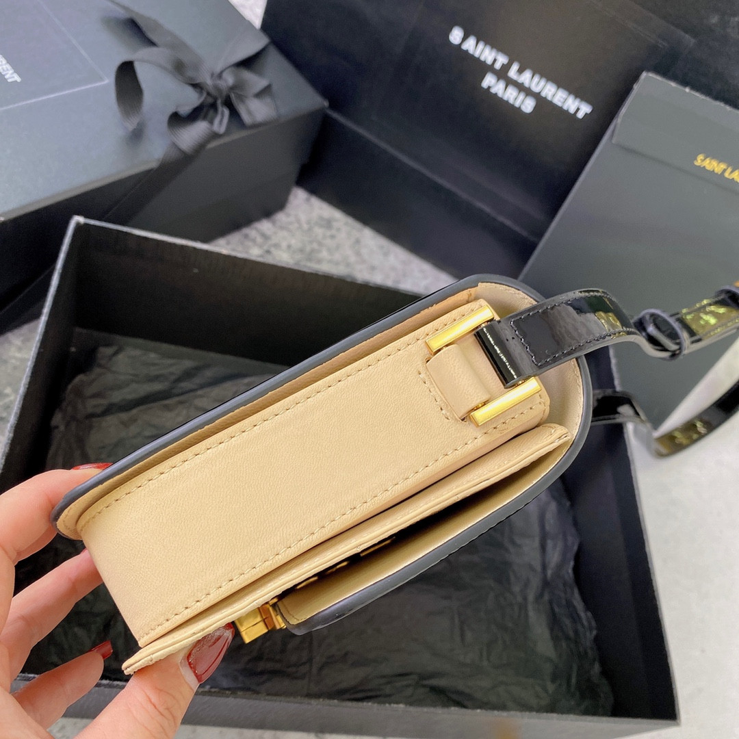 YSL SOLFERINO MEDIUM SATCHEL IN BOX SAINT LAURENT 9.1 X 6.3 X 2.4 INCHES