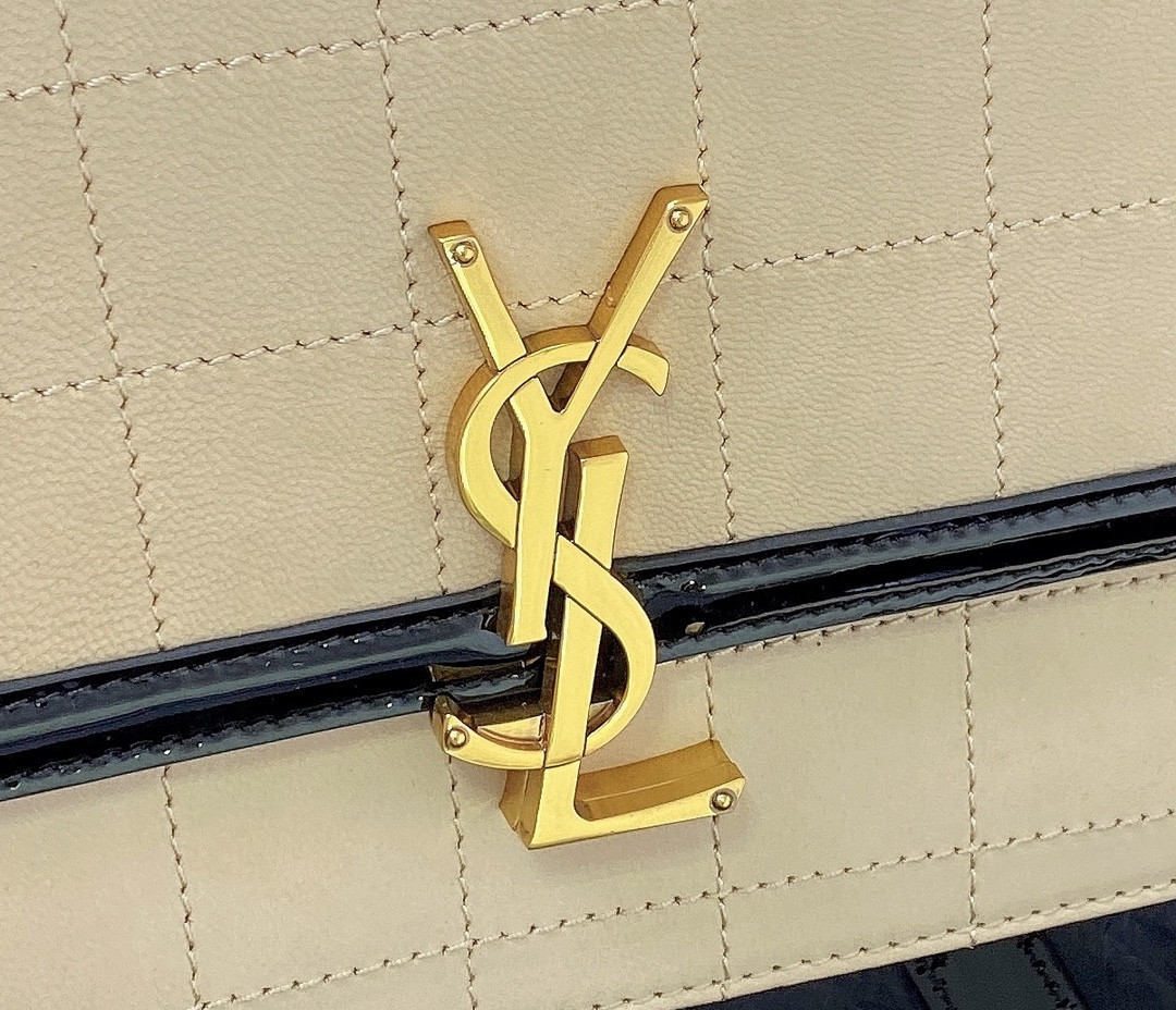 YSL SOLFERINO MEDIUM SATCHEL IN BOX SAINT LAURENT 9.1 X 6.3 X 2.4 INCHES