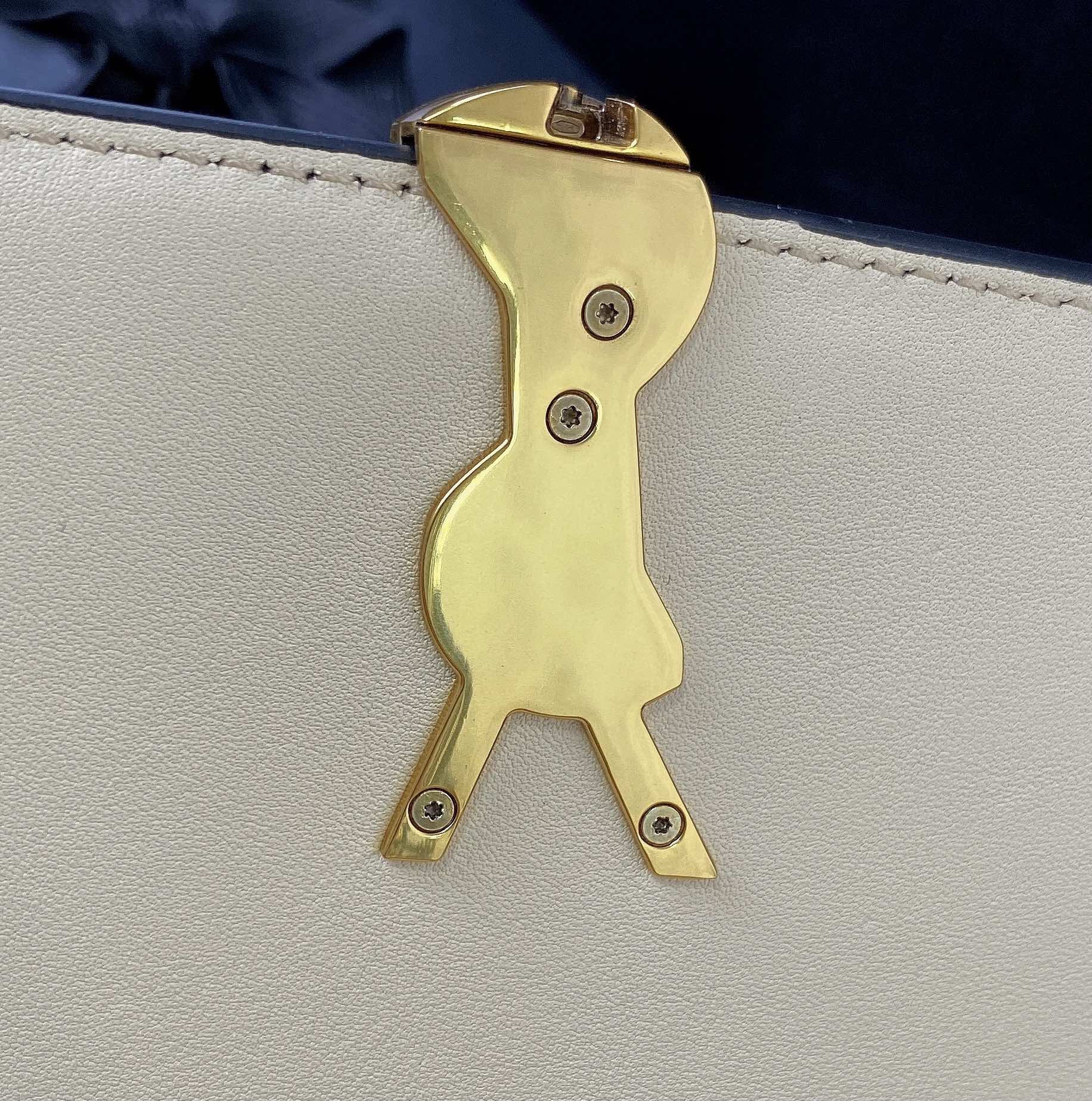 YSL SOLFERINO MEDIUM SATCHEL IN BOX SAINT LAURENT 9.1 X 6.3 X 2.4 INCHES