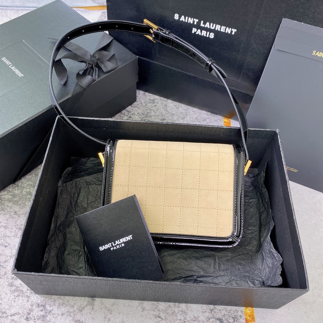 YSL SOLFERINO SMALL SATCHEL IN BOX SAINT LAURENT 7.4 X 5.1 X 1.9 INCHES