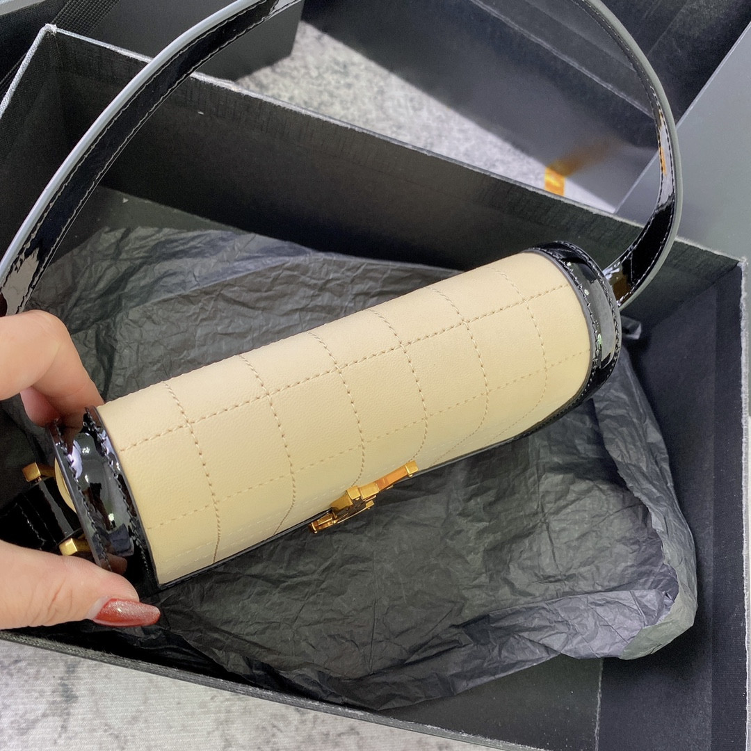 YSL SOLFERINO SMALL SATCHEL IN BOX SAINT LAURENT 7.4 X 5.1 X 1.9 INCHES