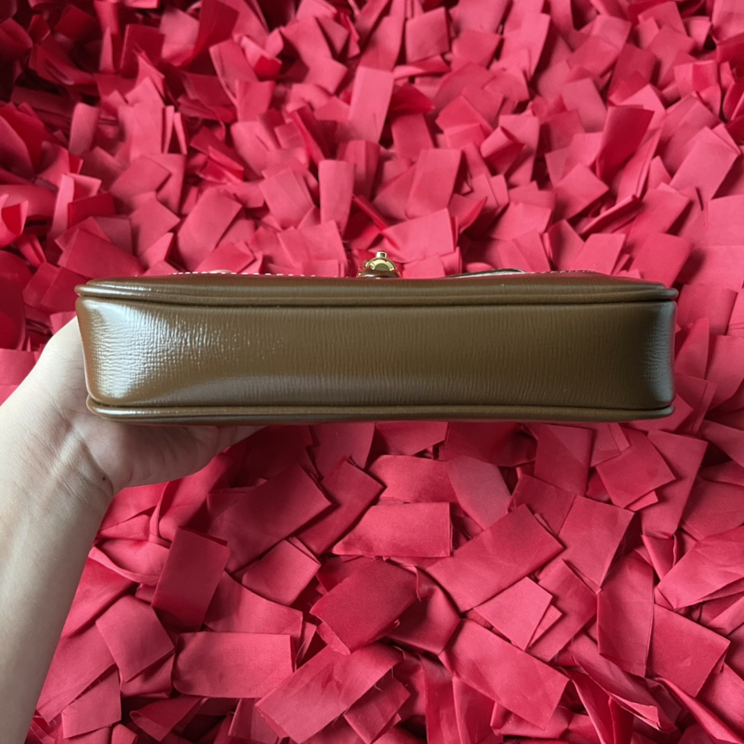 GUCCI JACKIE 1961 MINI SHOULDER BAG 7.5"W x 5.1"H x 1.2"D