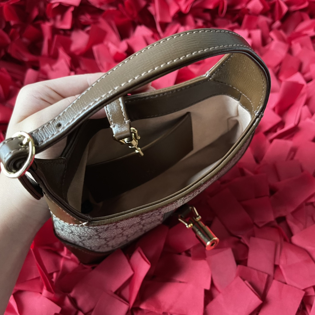 GUCCI JACKIE 1961 MINI SHOULDER BAG 7.5"W x 5.1"H x 1.2"D