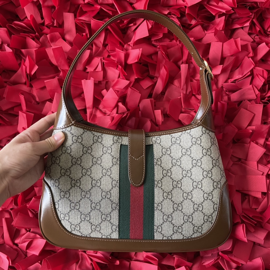 GUCCI JACKIE SMALL SHOULDER BAG 10.8"W x 7.5"H x 1.6"D