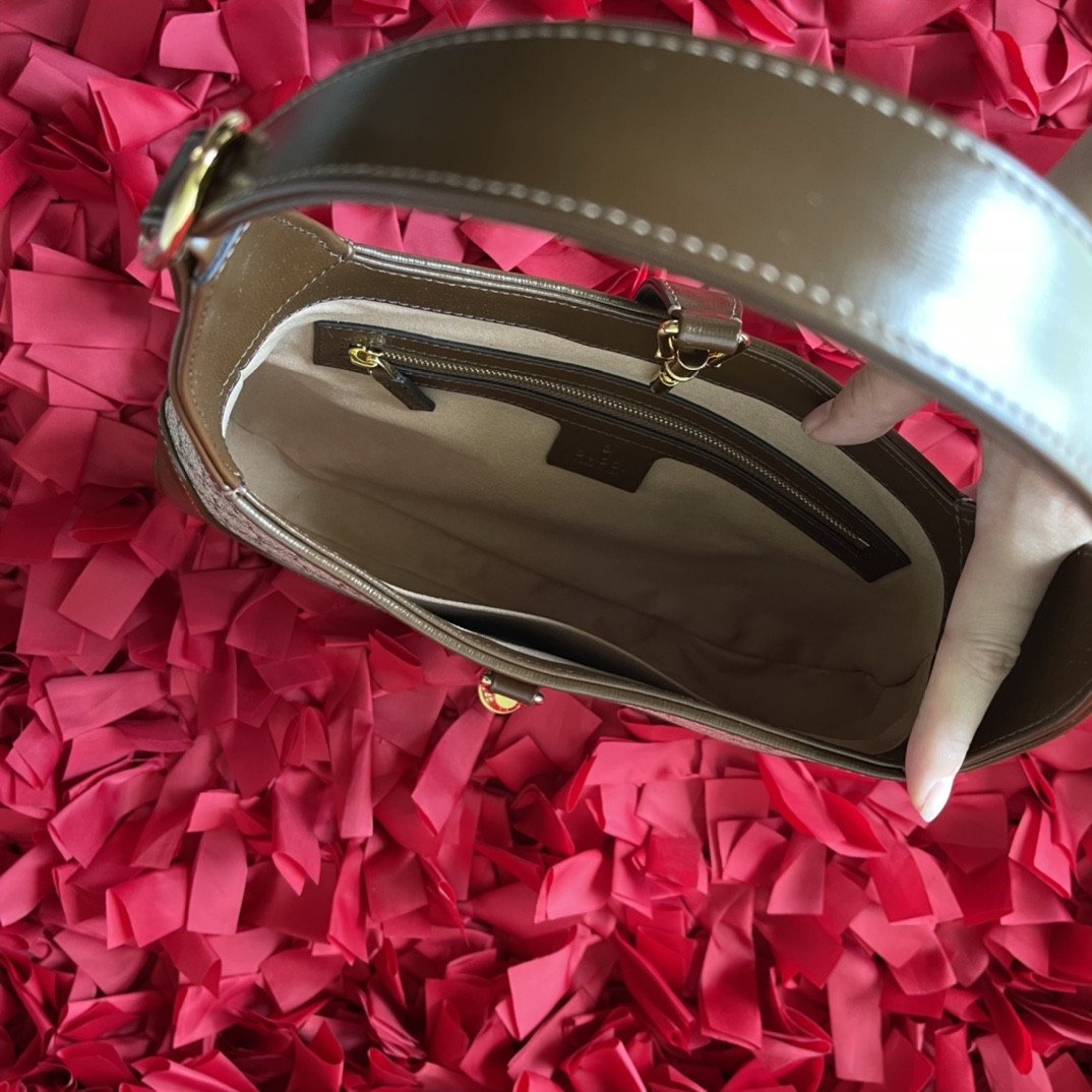 GUCCI JACKIE SMALL SHOULDER BAG 10.8"W x 7.5"H x 1.6"D