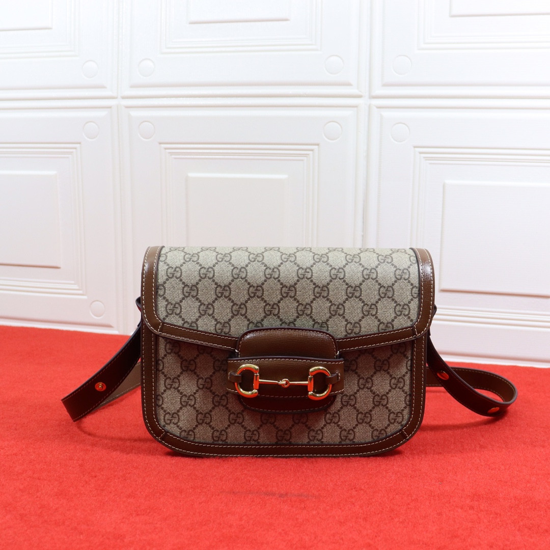 GUCCI HORSEBIT 1955 SHOULDER BAG 9.8"W x 7"H x 3.1"D