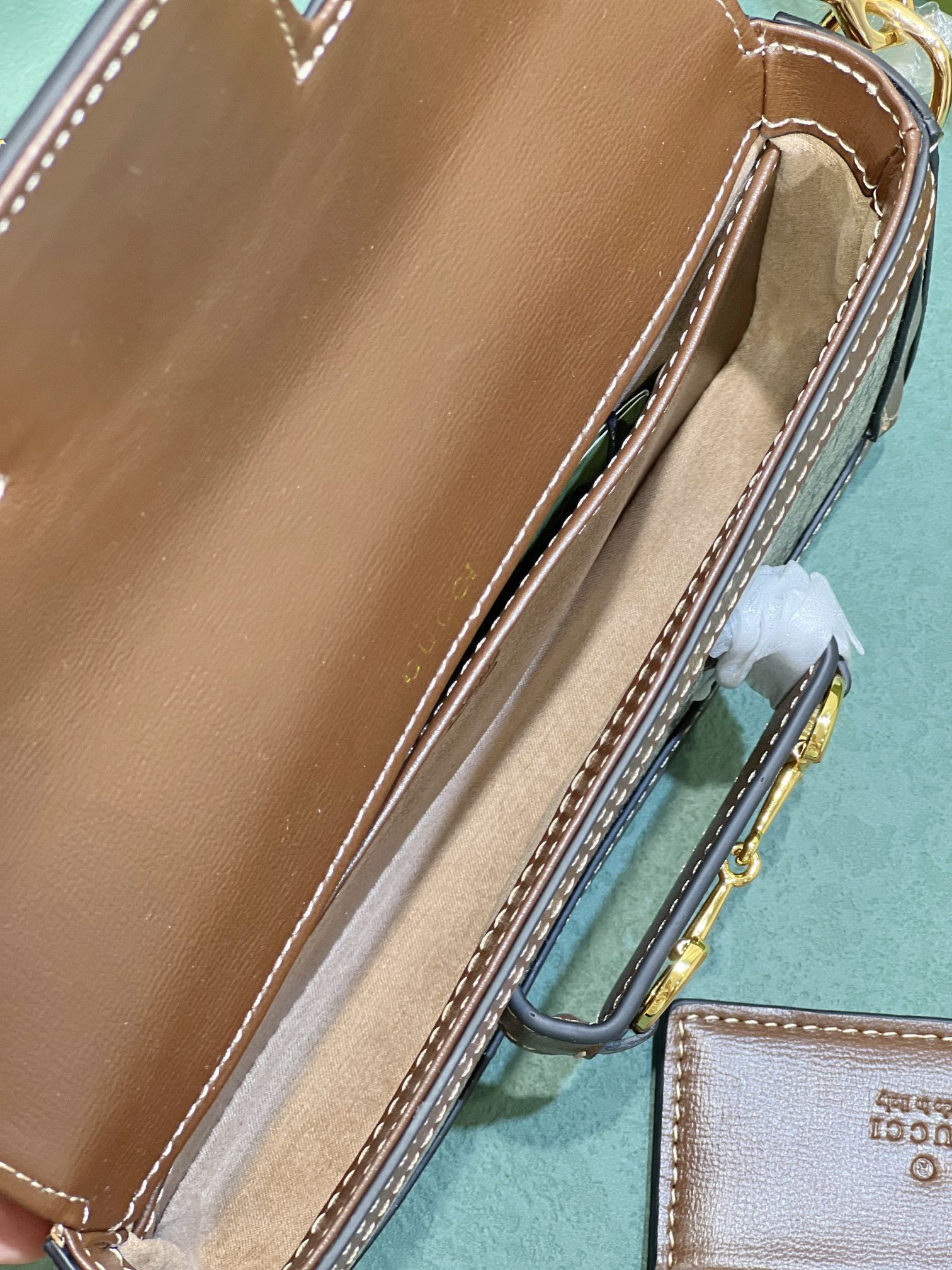 GUCCI HORSEBIT 1955 MINI BAG BROWN 8.5"W x 4.9"H x 1.2"D