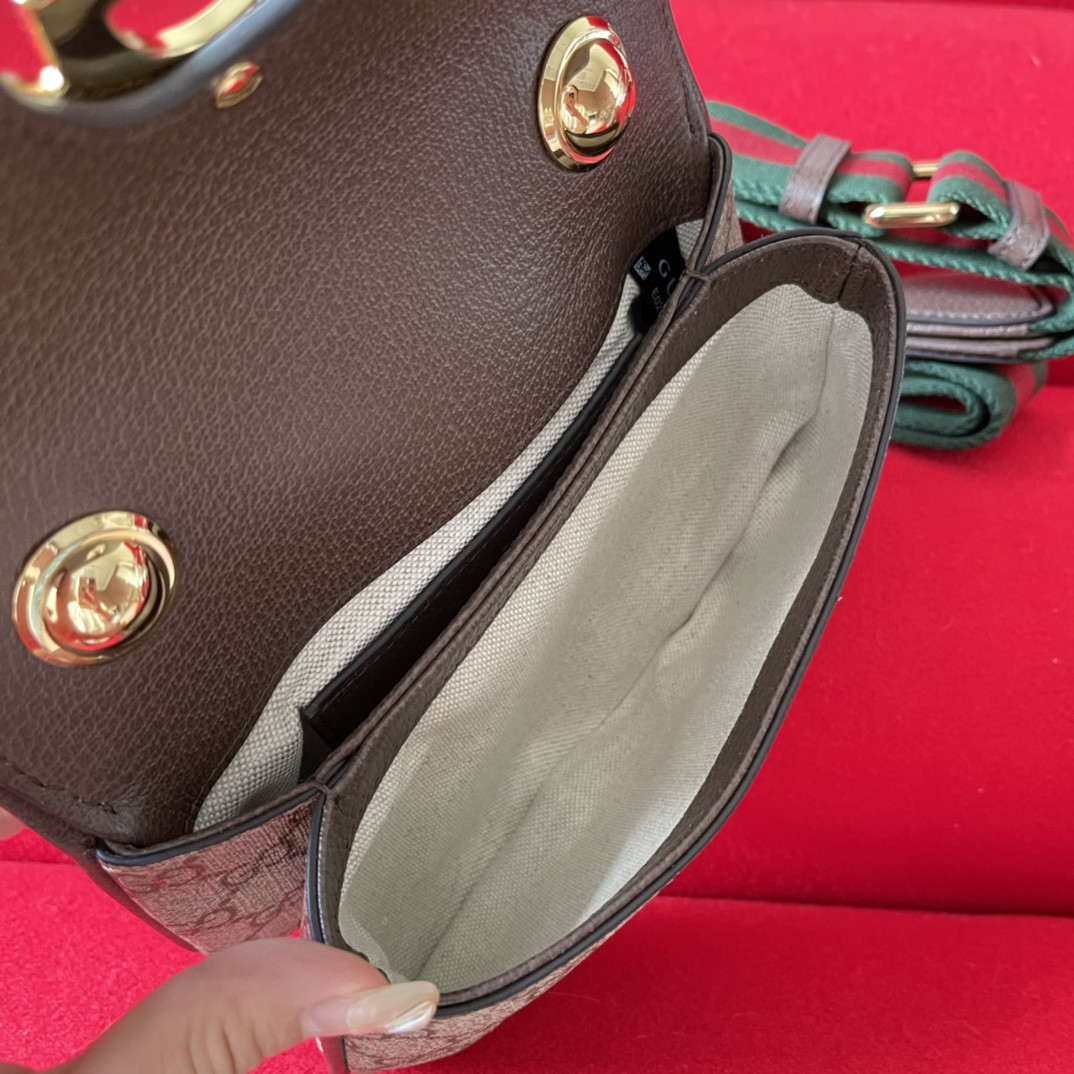 GUCCI BLONDIE MINI BAG Beige and ebony 8.7"W x 5.1"H x 2.2"D