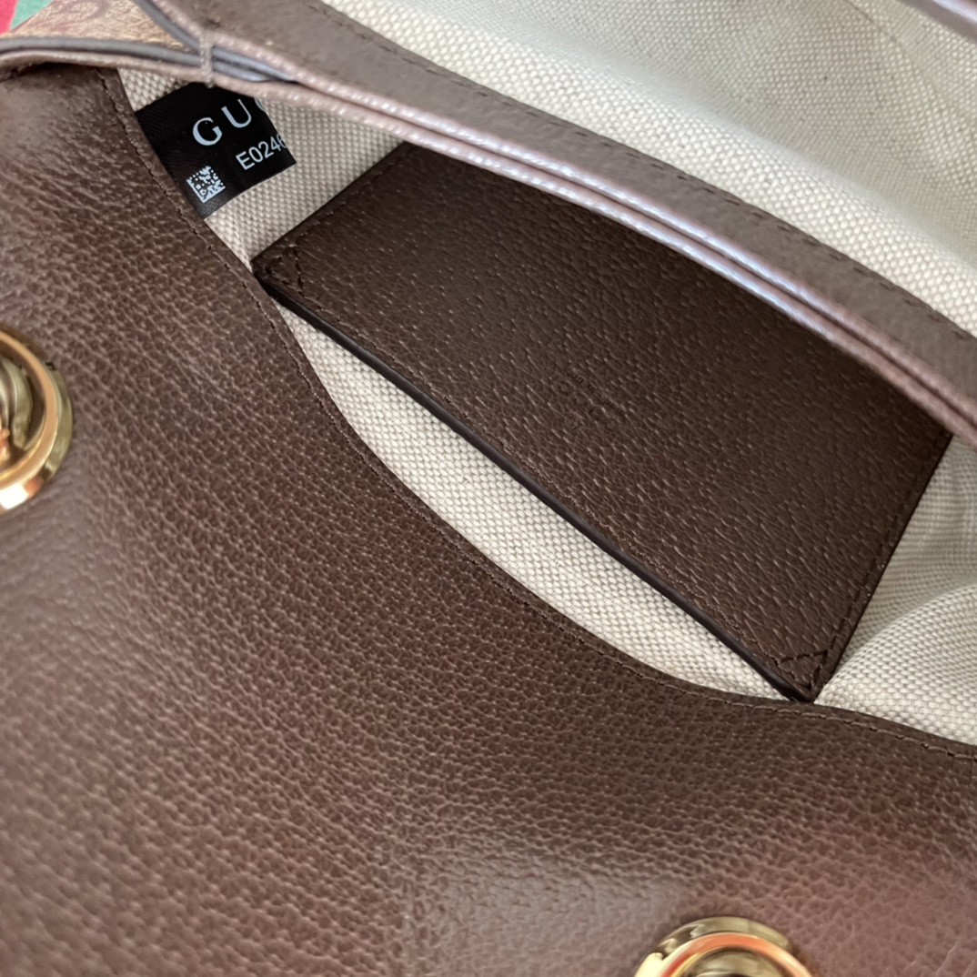 GUCCI BLONDIE MINI BAG Beige and ebony 8.7"W x 5.1"H x 2.2"D