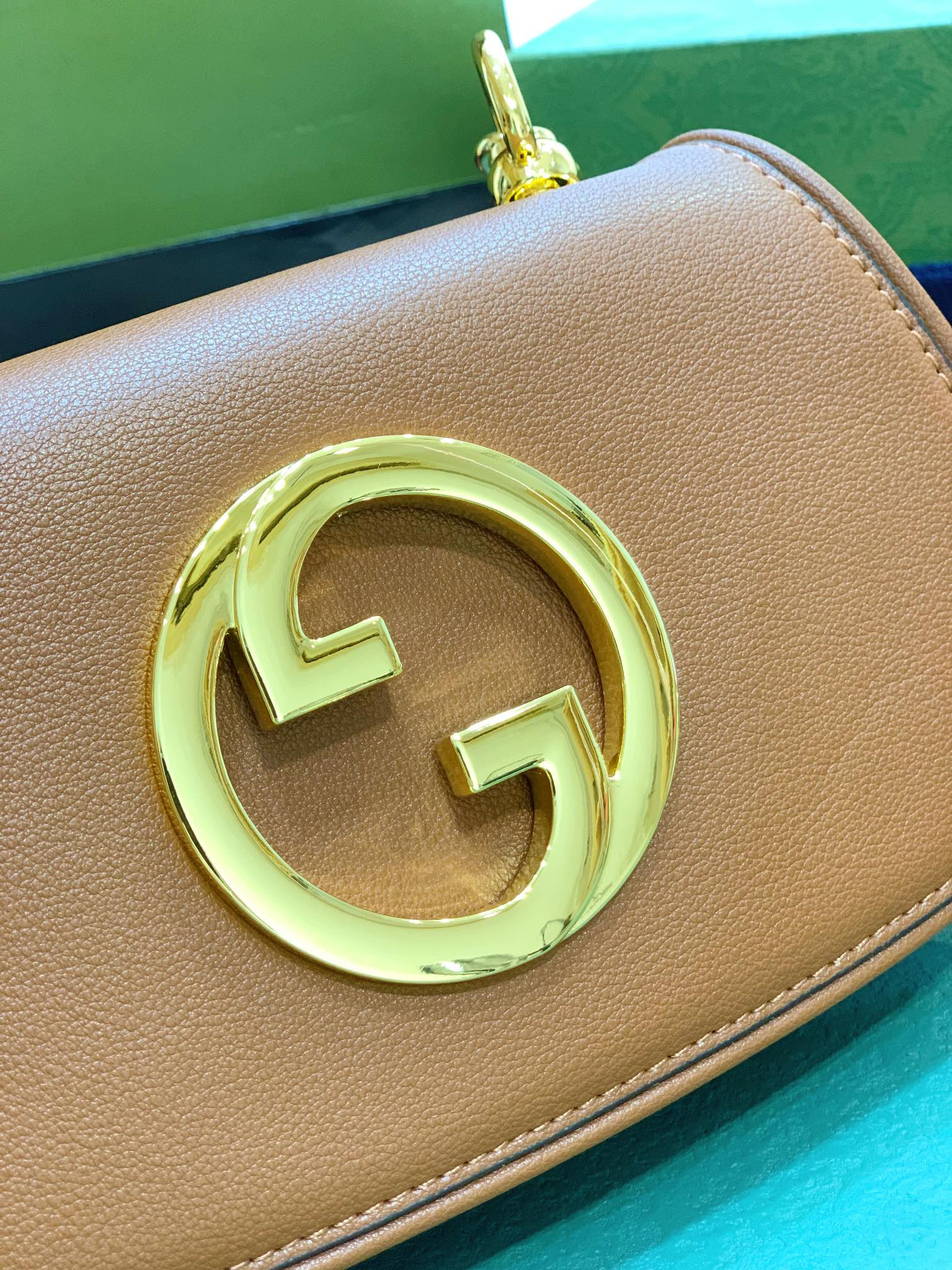 GUCCI BLONDIE MINI BAG COFFEE 8.7"W x 5.1"H x 2.2"D