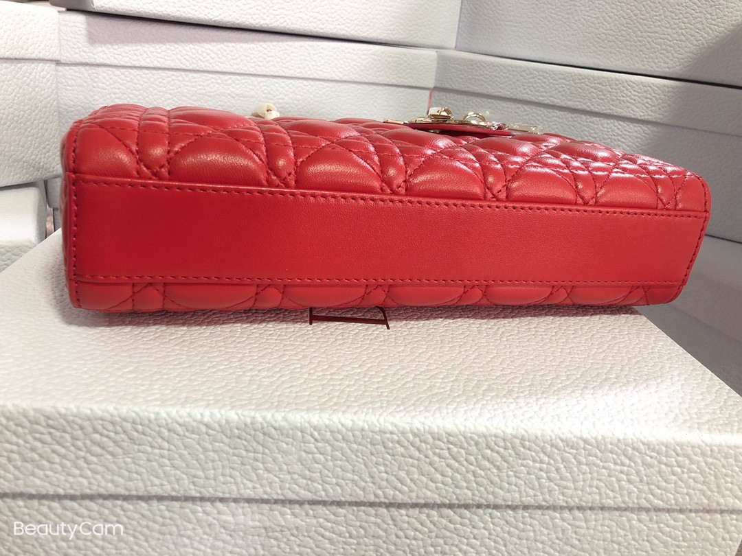 Dior Lady D-Joy bag medium RED 26 x 13.5 x 5 cm