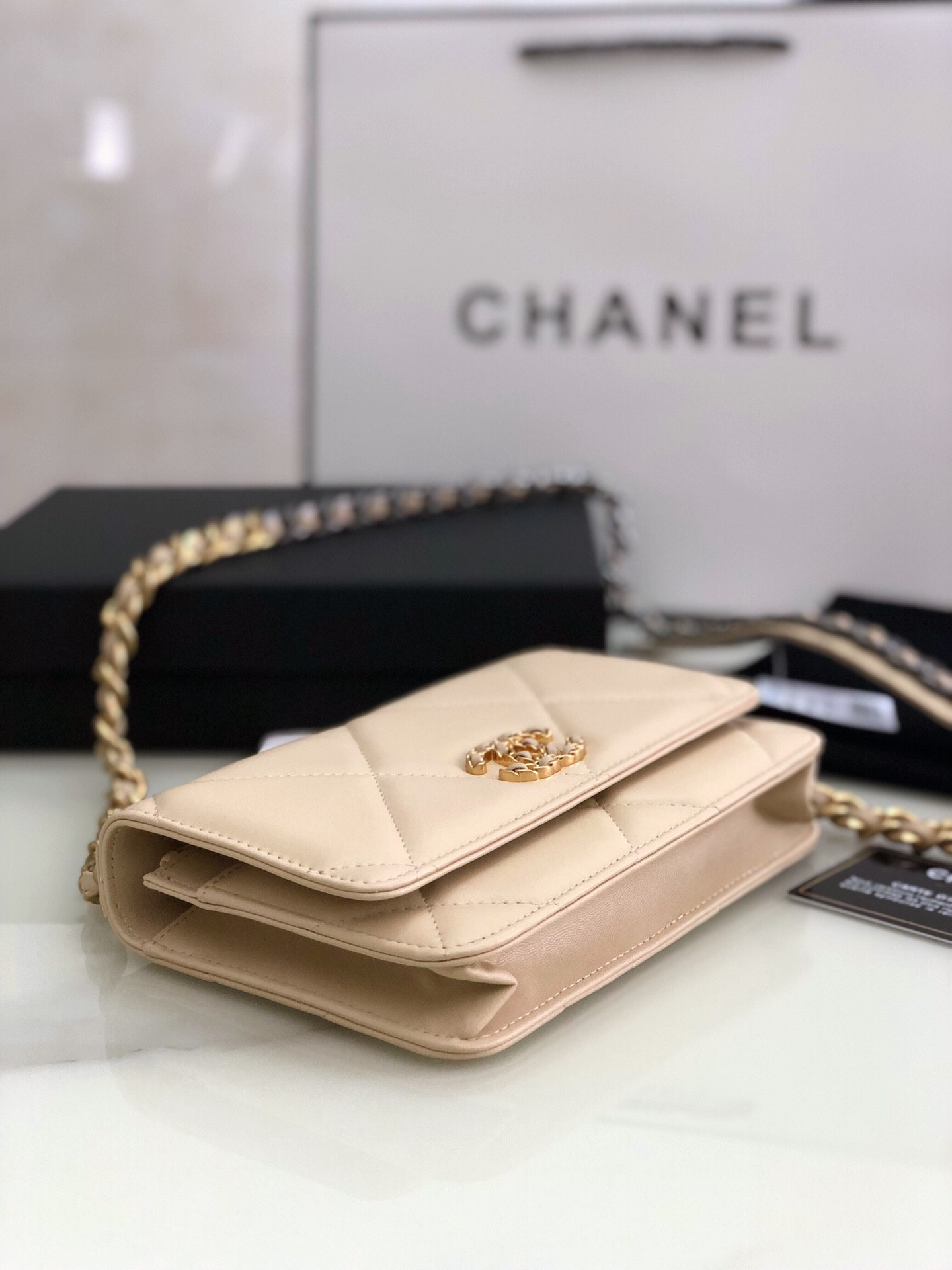 CHANEL CLASSIC WALLET ON CHAIN 4.8 × 7.5 × 1.4 in