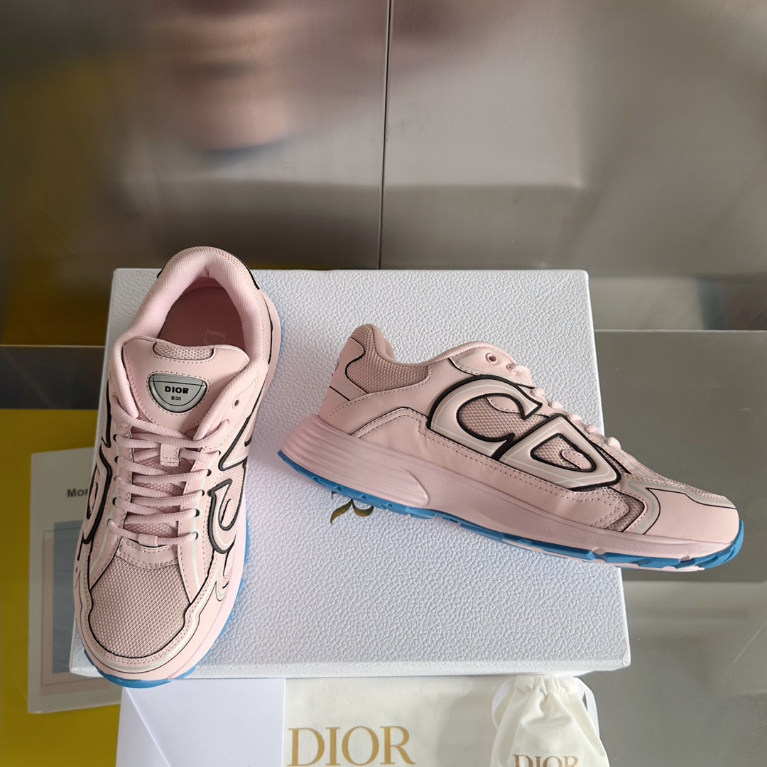 UA DIOR B30 Sneaker Pale Pink Mesh and Technical Fabric