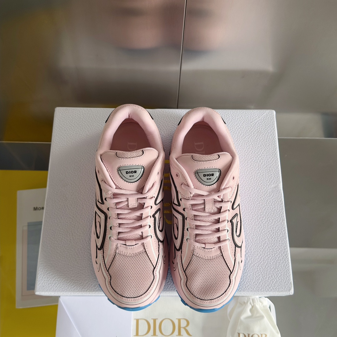 UA DIOR B30 Sneaker Pale Pink Mesh and Technical Fabric