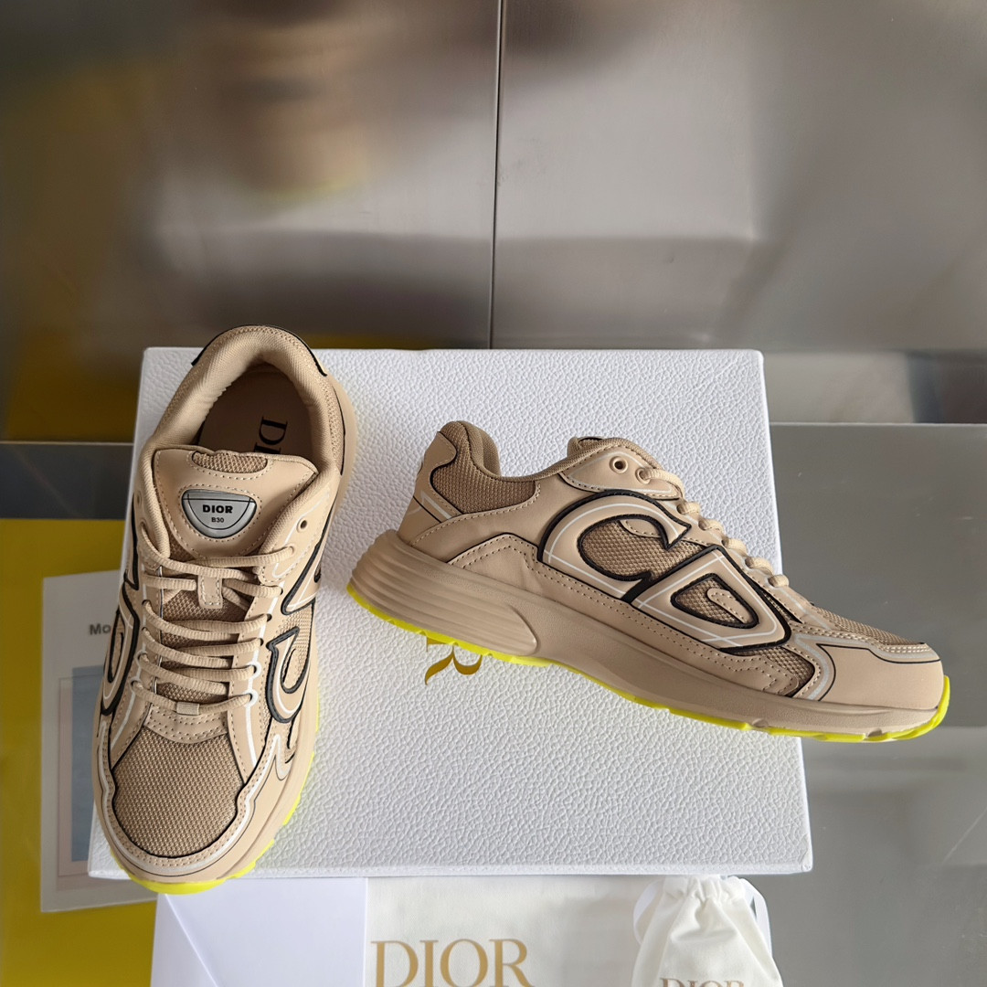 UA DIOR B30 Sneaker Beige Mesh and Technical Fabric