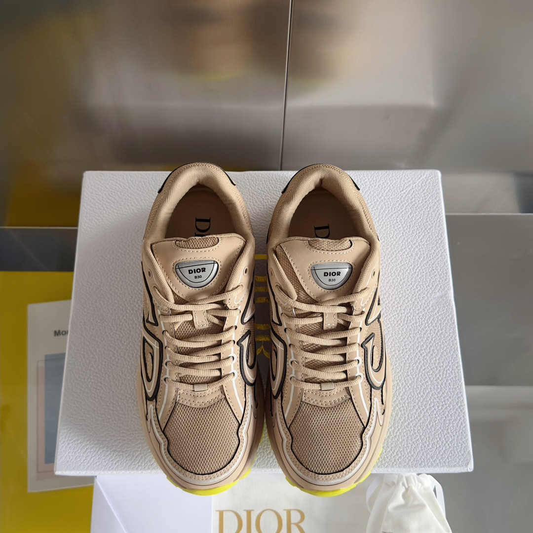 UA DIOR B30 Sneaker Beige Mesh and Technical Fabric