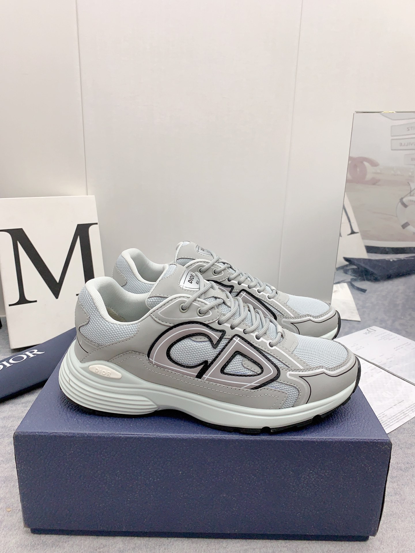 Dior B30 Sneaker Gray Mesh and Technical Fabric