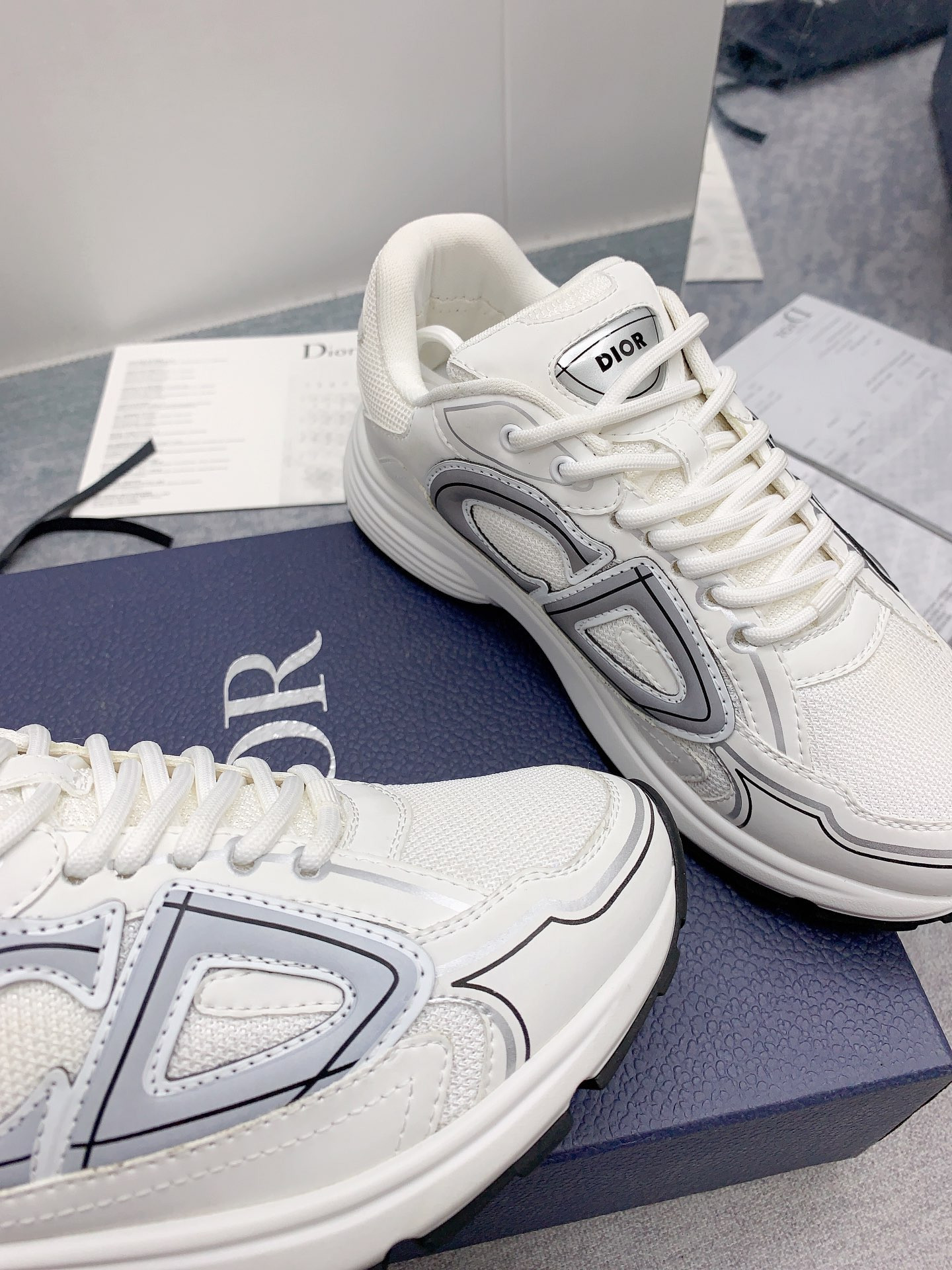 UA DIOR B30 Sneaker White Mesh and Technical Fabric