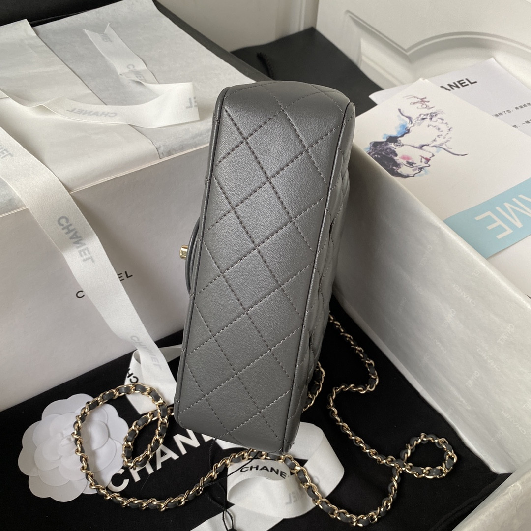 Chanel Mini Classic Handbag With Top Handle 12 × 20 × 6 cm