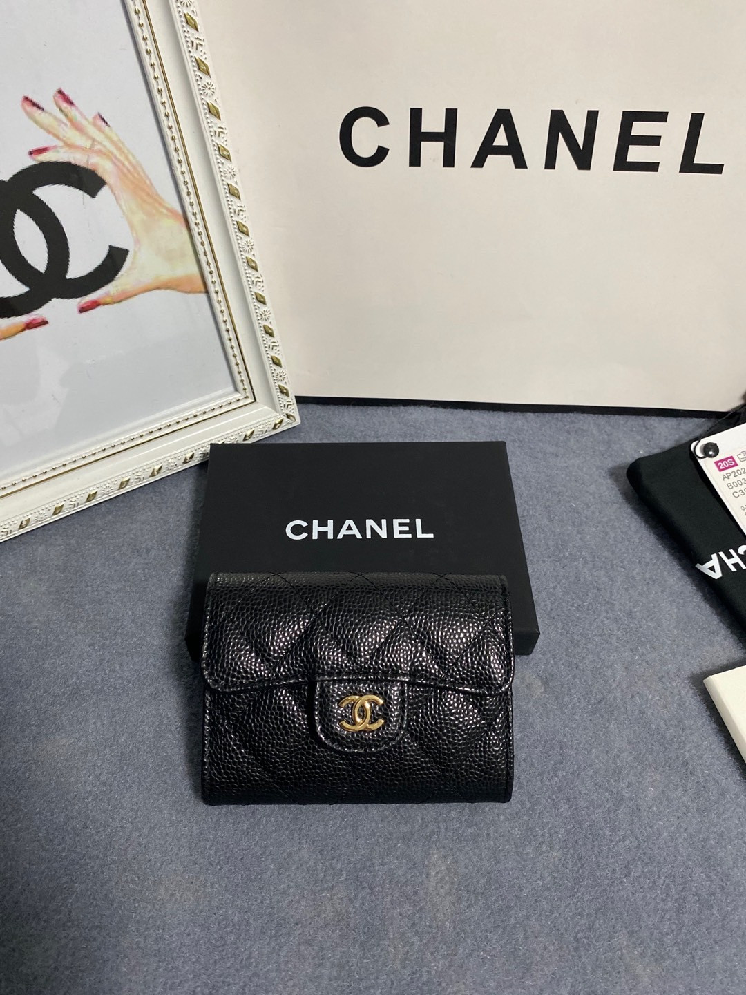 CHANEL FLAP WALLET 12 x 8.5cm