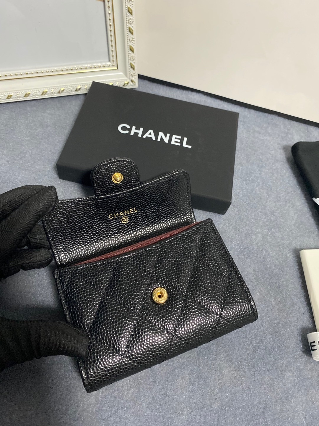 CHANEL FLAP WALLET 12 x 8.5cm