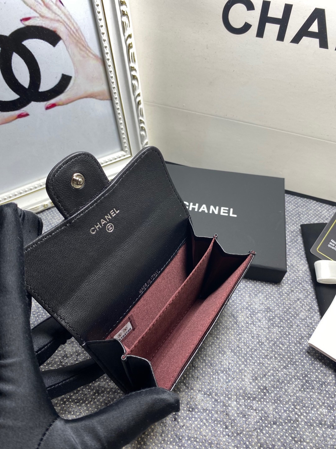 CHANEL FLAP WALLET 12 x 8.5cm