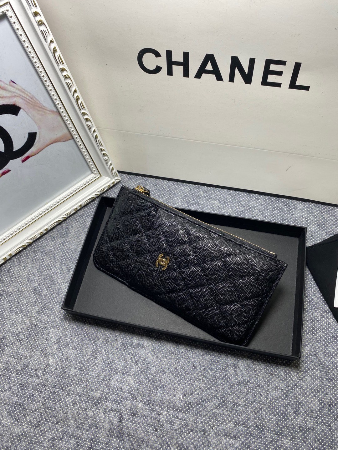 CHANEL LONG ZIPPED WALLET 19-11cm