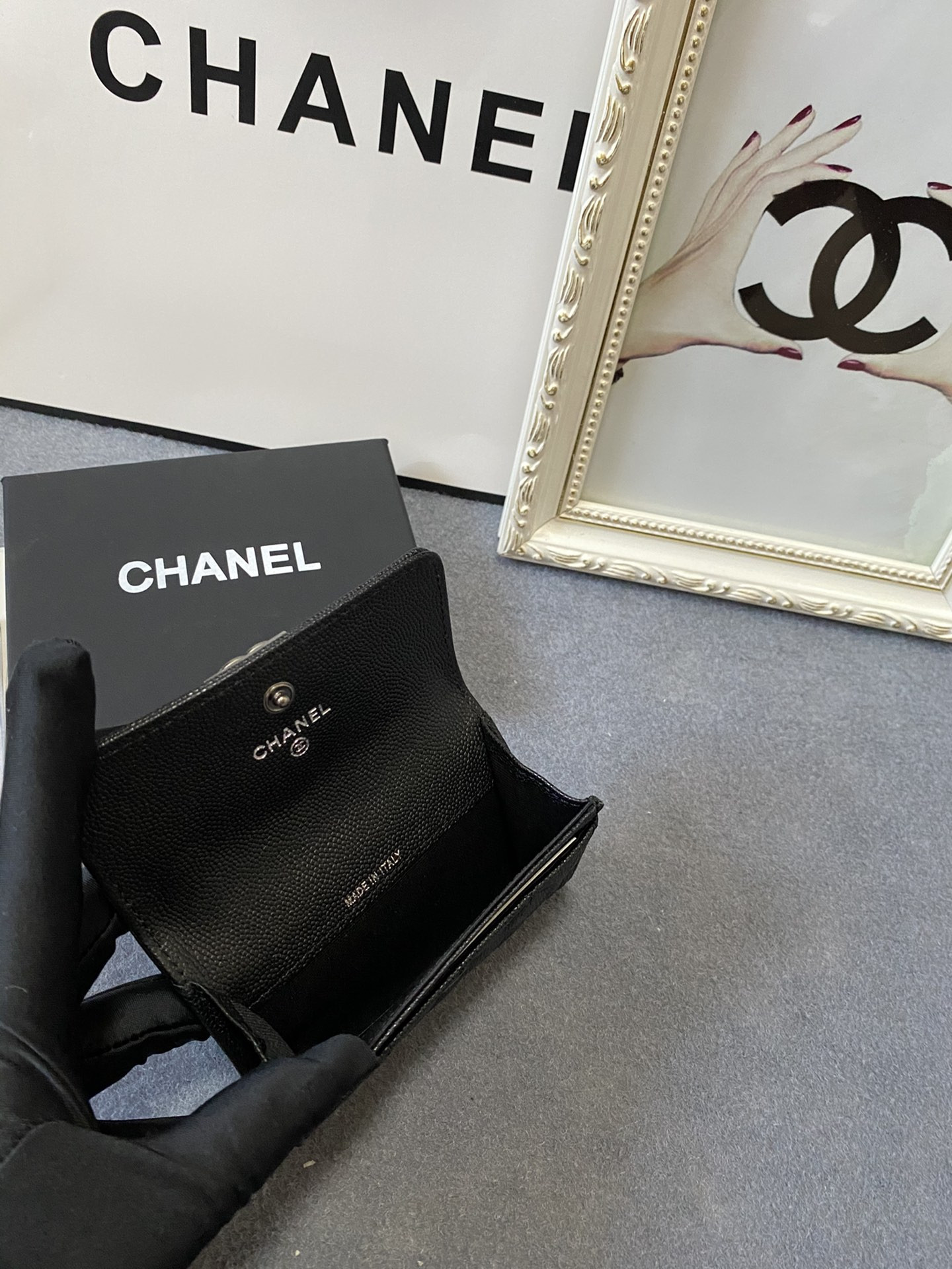 CHANEL FLAP WALLET 12-7CM